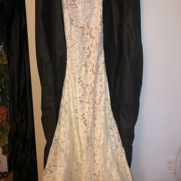 Jovani White Lace Prom Dress - Picture 3 of 7
